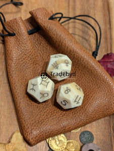 Luxury <b>Polyhedral</b> Bone <b>Dice</b> 7-Piece Set Durable Eco-Friendly Unique for RPG Board Games Tradebyd - Product Image 4