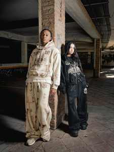 เสื้อฮู้ดแบบสวมหัวผ้าฝ้าย100% เฮฟวี่เวทปักโลโก้กำหนดเองพิมพ์ลายขนแกะมีสไตล์ - Product Image 5