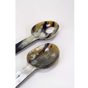 Servidor de ensalada de cuerno de fiesta mango de madera cena cuchara tenedor cuchillo para Decoración de mesa elegante Servidor de ensalada - Product Image 6