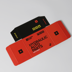 콘택트 렌즈 및 가발 포장을위한 스폰지 라이너 리본 클로저가있는 다채로운 골판지 턱 끝 상자 - Product Image 5