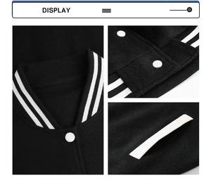 Offre Spéciale léger à manches longues brodé coupe-vent Botton Down décontracté Bomber CollegeBaseballjacket pour hommes - Product Image 3