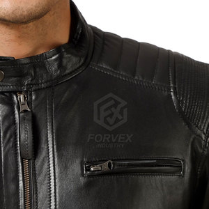 Nouveau stock, faible MOQ, veste d'hiver en cuir de vache pour homme, fabricant pakistanais, meilleure qualité, écologique, logo frontal personnalisable - Product Image 6