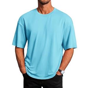 Camisetas de Cuello Redondo para Hombre de Alta Calidad, Algodón/Poliéster, Lisas, Personalizadas, Impresas, Ecológicas, Transpirables, de Corte Regular, Manga Corta - Product Image 1