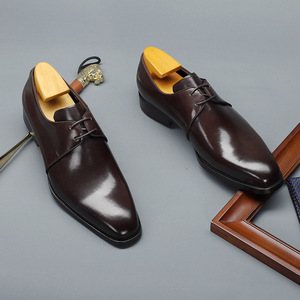 Chaussures Oxford en cuir pour hommes, formelles, à lacets, de qualité supérieure, dernier cri, pour le bureau - Product Image 2