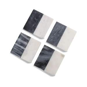 Elegant Natural Square White Blue Stone Coasters for Dining <b>Kitchen</b> Office-Premium Desktop <b>Mats</b> & Pads - Product Image 4