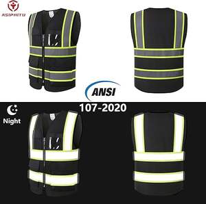 Gilet de sécurité réfléchissant de haute qualité pour hommes, gilet haute visibilité pour hommes - Product Image 3