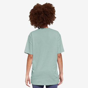 เสื้อยืดคอกลมสีเขียวแขนสั้นสำหรับผู้หญิงและเด็กผู้ชาย ผ้าฝ้ายแท้ 100% ทรงโอเวอร์ไซส์ - Product Image 3