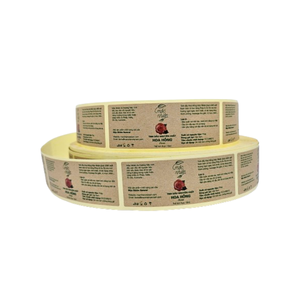 Étiquettes personnalisées Livraison rapide Respectueux de l'environnement pour conteneur alimentaire Autocollant adhésif Imprimé sur mesure Fabriqué au Vietnam - Product Image 1