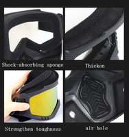 Casque tactique de paintball intégral réglable avec masque de protection amovible pour moto et écran de protection