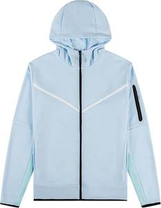 เสื้อวอร์มกางเกงผ้าสักหลาดแบบสองชิ้นของผู้ชายเสื้อฮู้ดกันหนาวชุดวอร์มผ้าโพลีเอสเตอร์100% ฤดูหนาวสำหรับโลโก้เฮฟวี่เวทแบบซ้อนกัน - Product Image 5