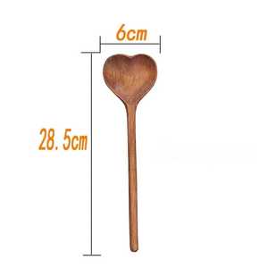 ชุดช้อนส้อมไม้ธรรมชาติสไตล์คลาสสิก - ชามและช้อนเสิร์ฟอาหาร อุปกรณ์ไม้รักษ์โลก พร้อมขนาดที่ปรับแต่งได้ - Product Image 3