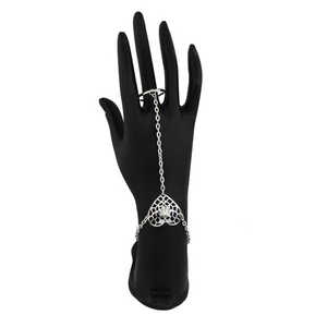 Tip Top Fashions Harnais à main en forme de cœur plaqué argent 1502358-Chaîne de corps élégante - Product Image 1