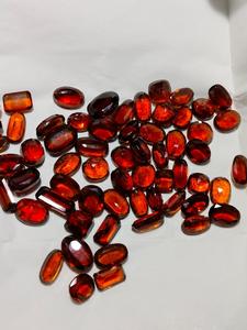 Piedras preciosas de granate de hessonita natural con forma de mezcla facetada para la fabricación de joyas de las minas de Ceilán, piedra de goma de alta calidad - Product Image 4