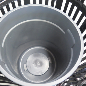 Thiết kế độc đáo lớn rác có thể mạ kẽm ổn định màu đen tái chế bin ra đường phố thương mại lớn tái chế bin Thùng rác có thể ngoài trời - Product Image 4