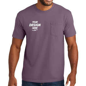 Custom Organic Cotton Men's Lightweight Breathable <b>T</b> <b>Shirt</b> Plain Blank Short Sleeve Streetwear Drop Shoulder <b>Pocket</b> <b>T</b> <b>Shirt</b> - Product Image 6