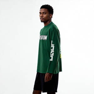 Haut de maillot de football américain rétro personnalisé pour hommes col en V Boxy t-shirt court maille de sublimation maillot de football vintage - Product Image 3