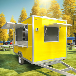Luxury Aluminum Mobile Food Truck Trailer Salad Bar Hand Wash Sink <b>Rust</b> Resistant for Retro Style Outdoor Commercial Use - Product Image 3