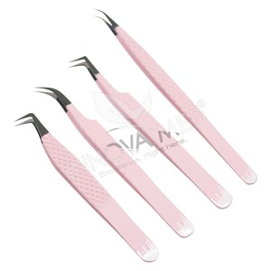 Pince à épiler en acier inoxydable de haute qualité Traitement précis des cils respectueux de l'environnement Extension des cils des sourcils Marque privée - Product Image 1