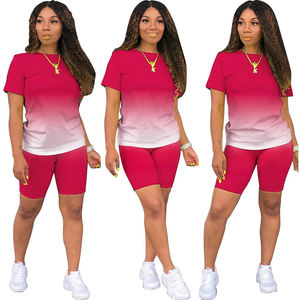 Nuevo chándales de talla grande 5XL para mujer, 2 piezas, logotipo personalizado, degradado, moda, informal, Sexy, conjunto de dos piezas de gran tamaño, conjunto de mujer - Product Image 3