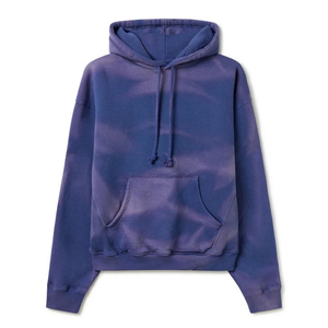 Custom Heavyweight 100% Cotton French Terry Embroidered Hoodie <b>Pullover</b> Sun Faded Acid Wash Streetwear Winter Acid Wash Hoodies - Product Image 1