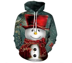 Sudadera con Capucha Personalizada de Navidad para Hombre, Cómoda y Moderna, 100% Poliéster, con Logotipo Personalizado, MOQ Bajo - Product Image 2