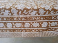 Nappe de table rectangulaire personnalisable Balajee TC-05 2023 en coton biologique imprimé à la main, motif floral moderne, pour mariage