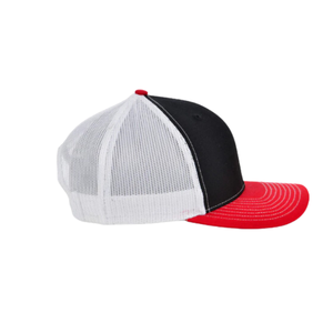 โรงงานขายส่ง ODM OEM หมวกแก๊ปทรง Trucker รุ่น Ri 112 สีพื้น ขอบโค้ง ปรับขนาดได้ ตาข่าย 6 แผง ออกแบบเองได้ 男女兼用 - Product Image 5