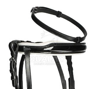 Bride de cheval fabriquée au Pakistan, la conception rembourrée douce offre un contrôle doux et une bride de cheval confortable - Product Image 6