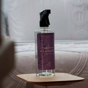 Aromatic Set - Linen & Room Spray 500ml - Cinnamon and Apple Fragrance + White Jar Scented <b>Candle</b> 100g - Lemongrass Fragrance - Product Image 5
