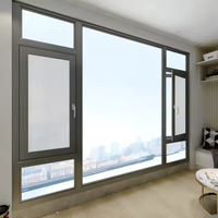 Ventanas abatibles de aluminio de alta rentabilidad modernas personalizadas Beigeman, pantallas de seguridad de nuevo diseño para casa, Villa, cocina