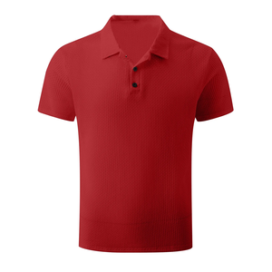 Hot Sale Men's Short Sleeve for <b>Shirt</b> <b>Slim</b> <b>Fit</b> Casual Solid Color Plus Size Breathable Eco-Friendly Quick Dry Knitted Wholesale - Product Image 5