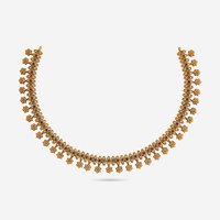 Collier de mariage authentique pour femme, en forme de fleur, en pierre synthétique, finition or poli, style antique, objet de collection culturel