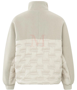 2024 Winter Hot Selling Premium Quality Oversized Cropped High Collar Puffer <b>Jacket</b> Custom Logo <b>Long</b>-sleeved Panel Design Stand - Product Image 3