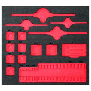 Module en mousse bicolore pour rangement d'outils (clés à molette et matrices) - Vide - Product Image 1