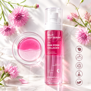 Suero Facial en Gel OEM Rosa con PDRN y Colágeno |   Spray Iluminador de Doble Textura con Niacinamida, Glutatión, Ceramida y Ácido Hialurónico |   Piel - Product Image 2