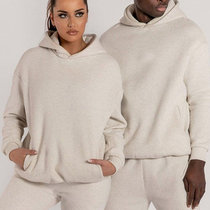 Baggy Tracksuits Hoodie Blank Heavyweight Oversized Windbreaker Unisex Sweatsuit 100% Cotton Tracksuits Men - Product Image 5
