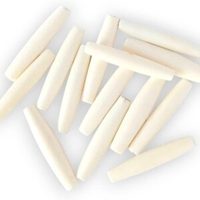 Perles de tuyau en os de buffle naturel fait à la main écologique lisse poli blanc Long tube personnalisable collier de bijoux tribaux artisanat