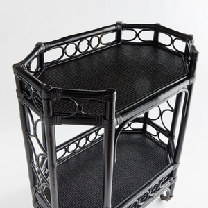 Carrito de mimbre hecho a mano con estilo, Material Natural, muebles de mimbre ecológicos, carrito de Bar bohemio, venta al por mayor de Vietnam - Product Image 3