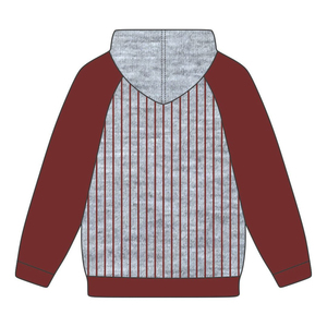 Année de fondation KAP gris pull à capuche marron manches raglan fines rayures mélange de coton grec fraternité vêtements Divine Nine HBCU - Product Image 3