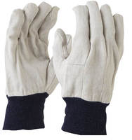 Gant de travail en toile anti-dérapant de haute qualité de 8 oz avec poignet en tricot et Clute coupe arrière gant de protection des mains industrielles gar