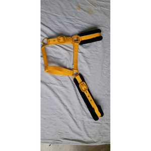 Vente en gros de licou de cheval équestre pleine grandeur de qualité supérieure rembourrage confortable en fourrure polaire de nylon OEM licou d'équitation en cuir - Product Image 6