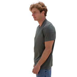 <b>Men</b> Forest <b>Green</b> 100% Luxury Organic Cotton Crew Neck <b>T</b> <b>Shirt</b> Pre Shrunk GOTS Certified Premium Short Sleeve Breathable Fit Tee - Product Image 5