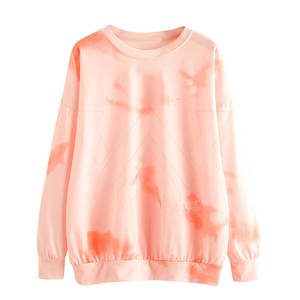 Sudadera con logotipo bordado, jersey de cuello redondo de algodón, suéter con estampado personalizado de gran tamaño, Sudadera de cuello redondo para mujer - Product Image 1