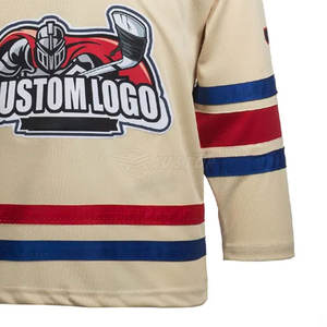 Jersey de Hockey sobre Hielo para Hombre 2025, Transpirable y Ligero, Impresión Personalizada, Servicio OEM, Logotipo Frontal, Venta al Por Mayor - Product Image 2