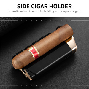 CIGARLOONG Briquet à cigare portable 3-en-1, torche coupe-vent en alliage de zinc, briquet à cigare à haute puissance pour allumer les <span class=keywords><strong>cigarettes</strong></span> - Product Image 4