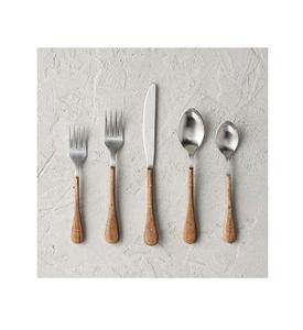 Juego de cubiertos de decoración del hogar de diseño vintage, cuchara, tenedor, cuchillo, juego de cubiertos de acero inoxidable y madera de primera calidad - Product Image 2