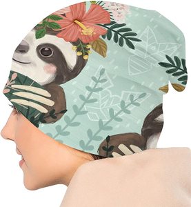 Fabricant à bas quantité minimale de commande Conception personnalisée partout imprimé Y2K Bonnet réversible sans manchette en tricot jacquard avec logo - Product Image 1