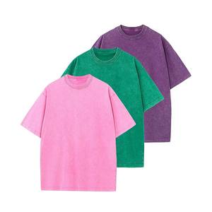 Men Oversized T Shirts Heavy Cotton Vintage Baggy Tee Casual Loose Short Sleeve Acid WashT Shirt - Product Image 5