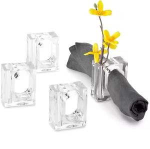 Anneau de serviette en acrylique transparent de qualité supérieure pour la décoration de table et les repas - Product Image 6