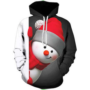 Treanding Customizable <b>Men's</b> Thermal <b>Christmas</b> Pullover Hoodie Breathable Printed <b>Hoodies</b> with Embroidered Techniques - Product Image 4
